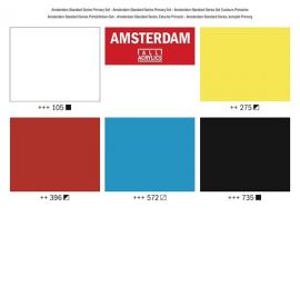 Le Libr'air - Set primaire d'acryliques de la série Standard 5 x 120 ml - Amsterdam - Tunisie