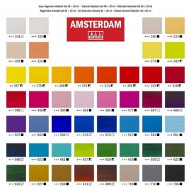 Le Libr'air - Sélection Générale Set d’acryliques série Standard 48 x 20 ml - Amsterdam - Tunisie