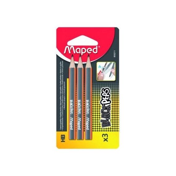 Le Libr'air - Lot De 3 Mini Crayons A Papier Pour Compas - Black'Peps - Mine HB - Maped - Tunisie