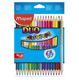 Le Libr'air - Boite 18 Crayons De Couleur Duo Color'peps MAPED - Tunisie