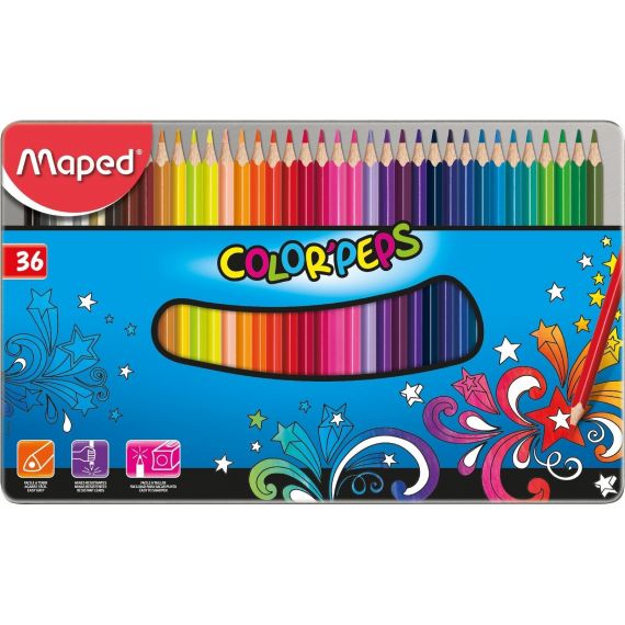 Boîte crayon de couleur + 16 crayons de couleur