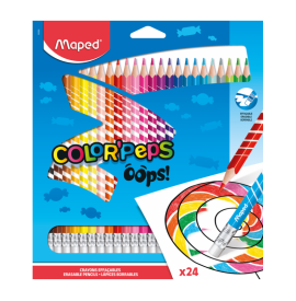 Le Libr'air - Boite De 24 Crayons De Couleur Effaçables Color'Peps MAPED - Tunisie