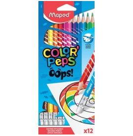 Le Libr'air - Boite De 12 Crayons De Couleur Effaçables Color'Peps MAPED - Tunisie