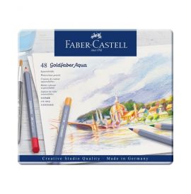 Le Libr'air - Boîte métal de 48 crayons aquarellables Goldfaber Aqua - Faber Castell - Tunisie