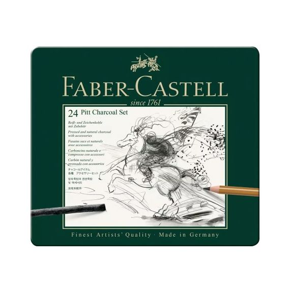 Le Libr'air - Coffret Pitt Charcoal, boîte de 24 - Faber Castell - Tunisie