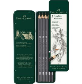 Le Libr'air - Crayon Graphite Aquarelle, boîte de 5 - Faber Castell - Tunisie