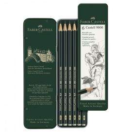 Le Libr'air - Crayon graphite Castell 9000, boîte de 6 - Faber Castell - Tunisie