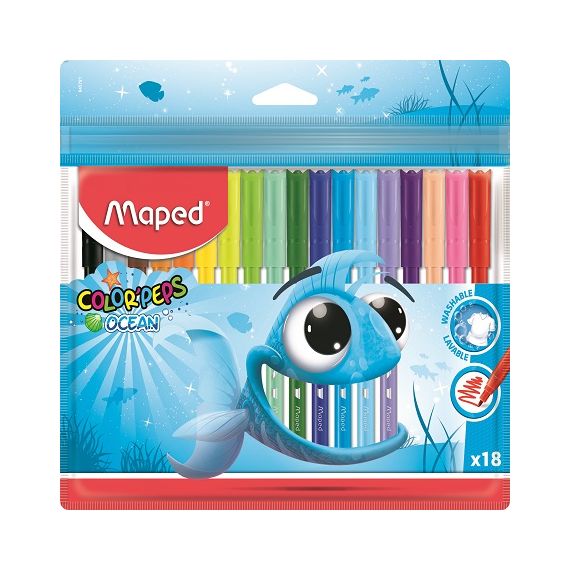 Crayons de couleur Maped Color'Peps - pochette de 18