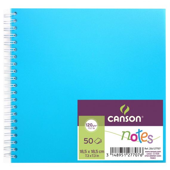 Canson - Beaux arts - Cahier de notes rose à reliure anneaux - 50 feuilles  - A5 - 120 g/m2