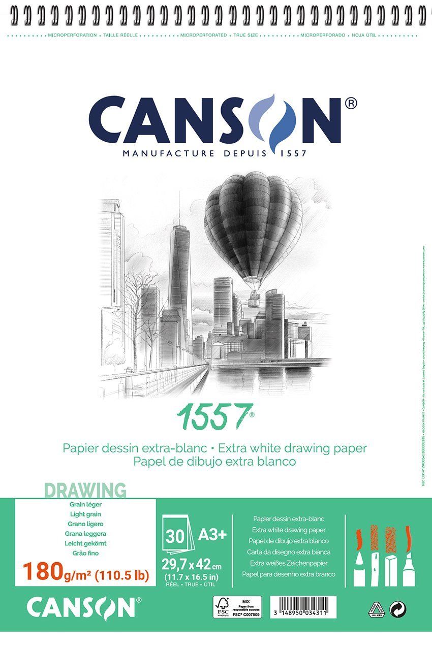 CANSON papier de dessin technique, format A3, 160 g/m2,blanc