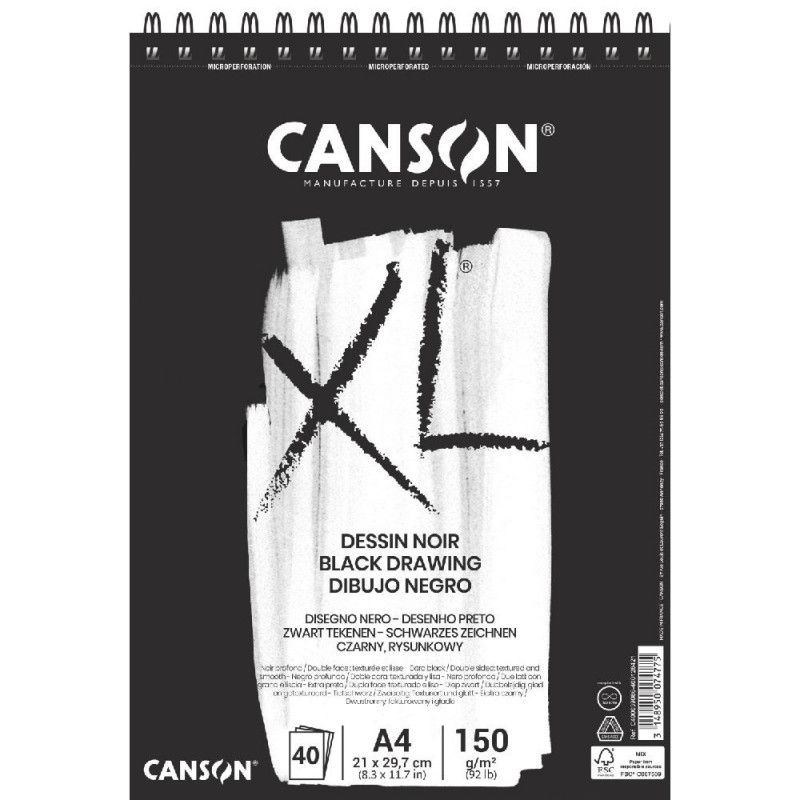 CANSON Album spiralé de 60 feuilles de papier dessin XL KRAFT, format A3,  90G