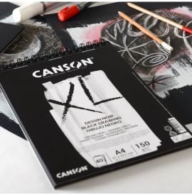 Canson Blocs Papiers Graduate Papier dessin noir - A5 - 120g/m²