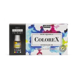 Le Libr'air - Encre aquarelle ColoreX Set Primaire 5 X 45 ml PEBEO - Tunisie