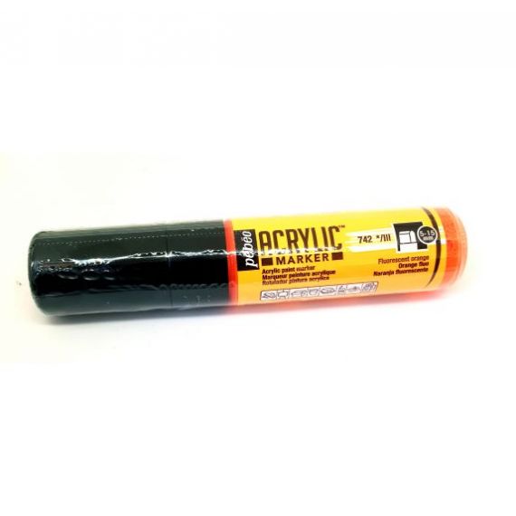 Marqueur Acrylique pointe 3en1 5-15 mm Orange Fluo PEBEO